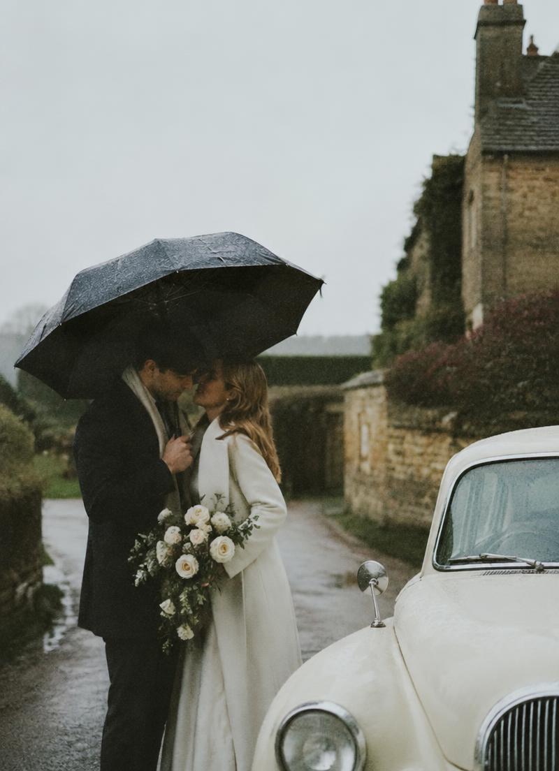 A rainy country lane